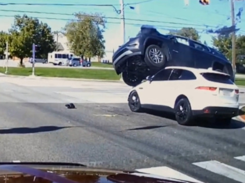 Watch a Miraculous Escape for Pedestrian in Near Fatal Car Crash